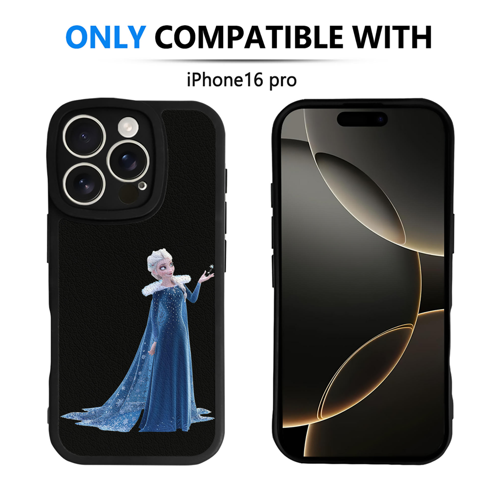 （画像用） アナと雪の女王 アンナ エルサ Frozen Anna Elsa 【iPhone 16シリーズ対応】シリコンスマホケース（レザー調） 材質：シリコン